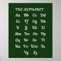 alphabet éducatif, poster lettres