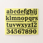 Alphabet et chiffres conceptions puzzle puzzle (Horizontal)