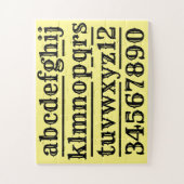 Alphabet et chiffres conceptions puzzle puzzle (Vertical)