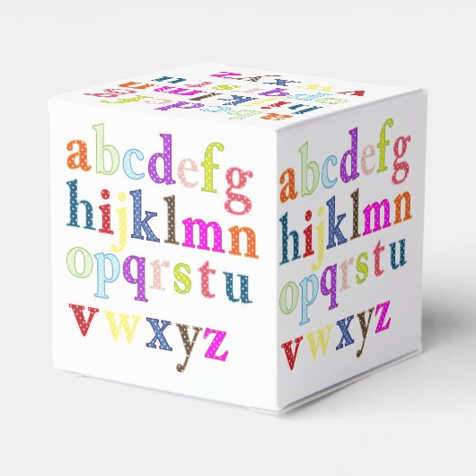 Alphabet Favor Box Bedankdoosjes (Achterkant)