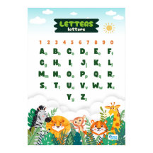 Alphabet Featuring Cute Animals