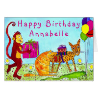 Alphabet Fiesta Birthday Kaart Personaliseren