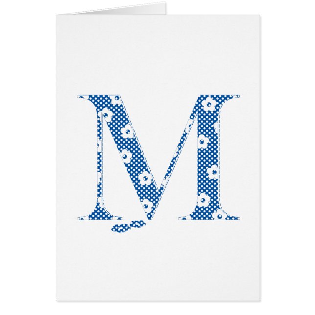 alphabet fleuri M (bleu et points) (Devant)