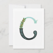 Alphabet floral - C - Carte de papier à lettres (Dos)