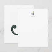 Alphabet floral - J - Carte de papier à lettres (Devant / Derrière)