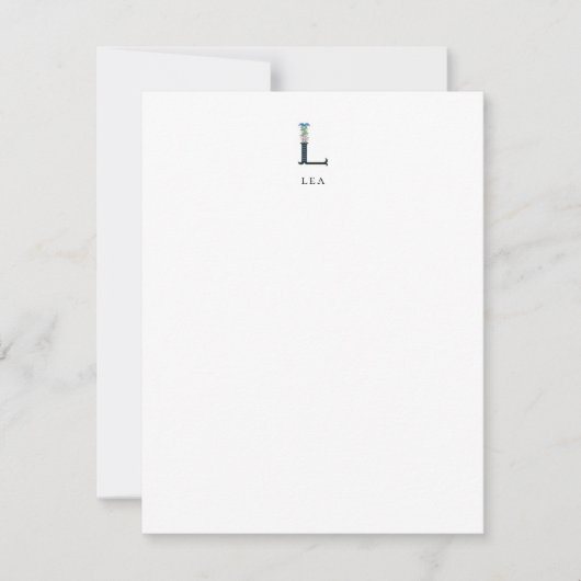 Alphabet floral - L - Carte de papier à lettres (Devant)
