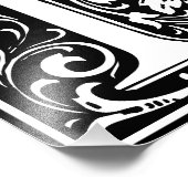 Alphabet floral Lettre monogramme E Photo Imprimer (Coin)