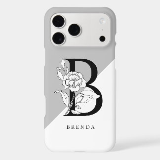 Alphabet Floral Noir Et Blanc