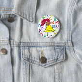 Alphabet Girl Ronde Button 5,7 Cm (In situ)