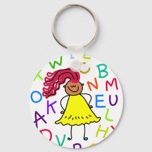 Alphabet Girl Sleutelhanger
