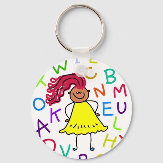 Alphabet Girl Sleutelhanger (Voorkant)