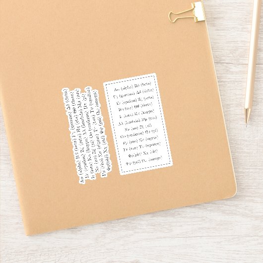 Alphabet grec éducatif / Stickers lettre grecque (Carnet)