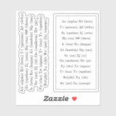 Alphabet grec éducatif / Stickers lettre grecque (Feuille)