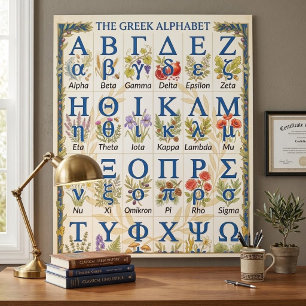 Alphabet grec rustique Nature Décoration murale