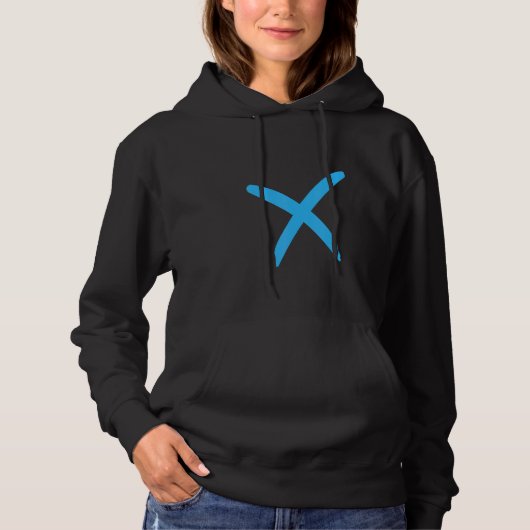Alphabet Handwritten Letter X Hoodie (Voorkant)