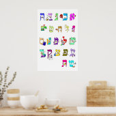 Alphabet hébreu - Poster (Cuisine)