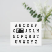 Alphabet Hi Briefkaart (Staand voorkant)