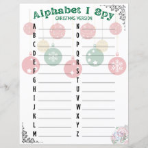 Alphabet I Spy - Kerstversie