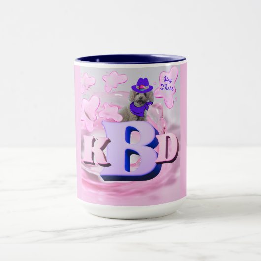 Alphabet Initiales Poodé Café Mug (Centre)