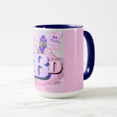 Alphabet Initiales Poodé Café Mug (Devant droit)