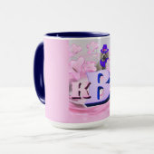 Alphabet Initiales Poodé Café Mug (Devant gauche)