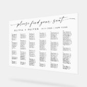 Alphabet jusqu'à 159 personnes Carte assise Acryli (Angle)