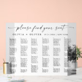 Alphabet jusqu'à 159 personnes Carte assise Acryli (Mariage)