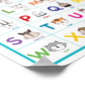 Alphabet kinderkamer decor ABC Grafiek Printable Poster (Hoek)