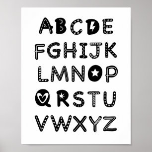 Alphabet Kwekerij Decor ABC Clipart Printable Poster