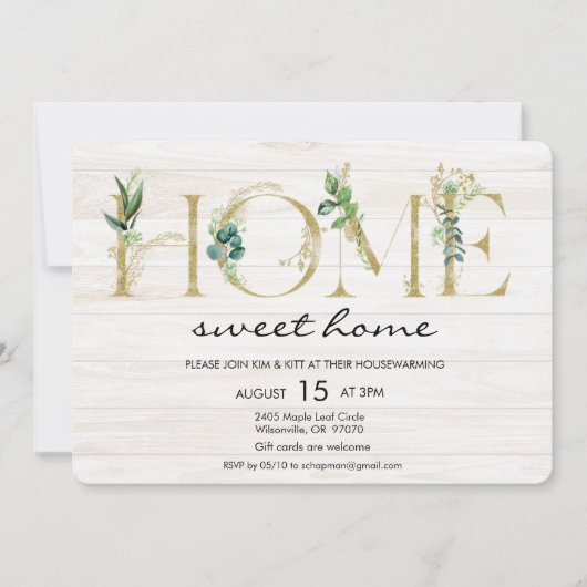 Alphabet Leaf Invitation au réchauffement des ména (Devant)