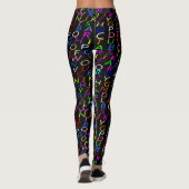 Alphabet Leggings noirs (Dos)