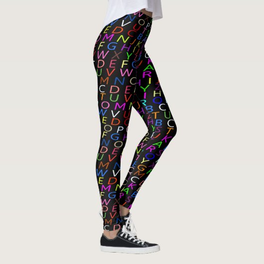 Alphabet Leggings noirs (Droite)