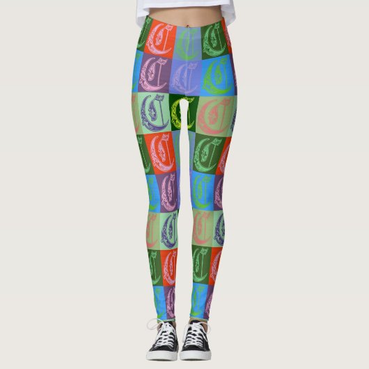 Alphabet Leggings pour femmes (Devant)