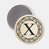 Alphabet Letter Chi Magneet (Voorkant / Achterkant)
