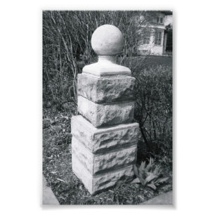 Alphabet Letter-fotografie I8 Black en White 4x6 Foto Afdruk