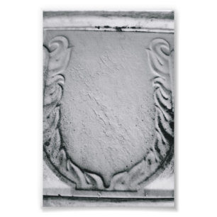 Alphabet Letter-fotografie U1 zwart en wit, 4x6 Foto Afdruk