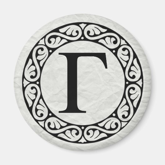 Alphabet Letter Gamma Magneet (Voorkant)