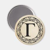 Alphabet Letter Gamma Magneet (Voorkant / Achterkant)