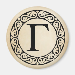 Alphabet Letter Gamma Magneet