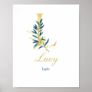 Alphabet letter L Wall poster Name and Betekenis