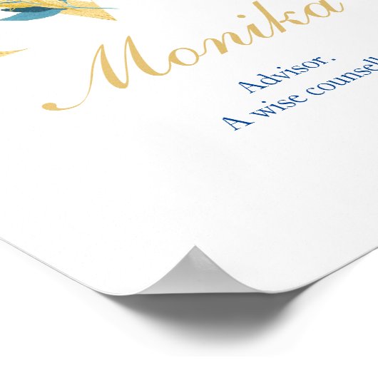 Alphabet letter M Wall poster Name and Betekenis (Hoek)