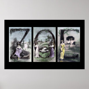 Alphabet Letter Name Art ZOE Poster