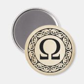 Alphabet Letter Omega Magneet (Voorkant / Achterkant)
