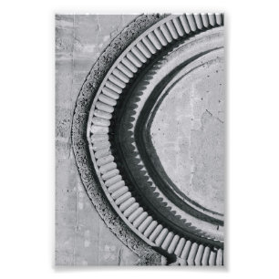 Alphabet Letter Photography C4 Black en White 4x6 Foto Afdruk