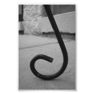 Alphabet Letter Photography J6 Black en White 4x6 Foto Afdruk