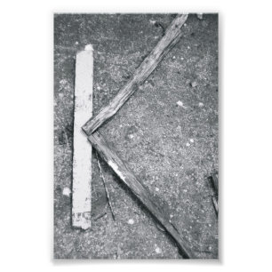 Alphabet Letter Photography K4 Black en White 4x6 Foto Afdruk