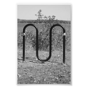 Alphabet Letter Photography M5 Black en White 4x6 Foto Afdruk