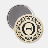 Alphabet Letter Theta Magneet (Voorkant / Achterkant)