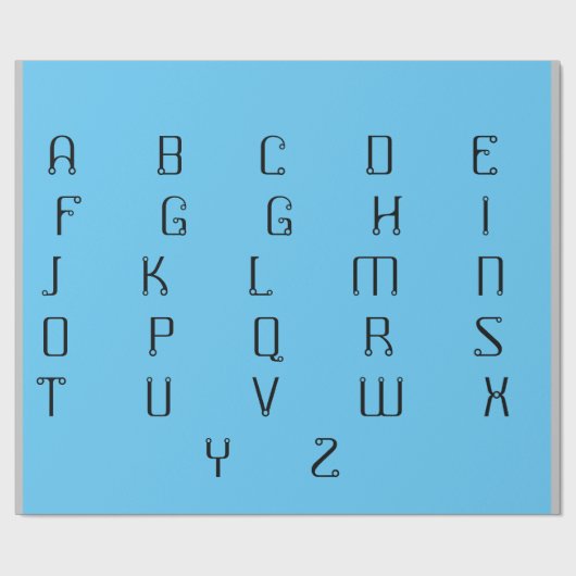 ALPHABET_LETTERS_ABC_PATTERN_LIGHT_BLUE_BLACK CADEAUPAPIER (Vlak)