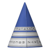 ALPHABET_LETTERS_Beauful_BLUE_BLACK_GRAY Feesthoedjes (Achterkant)